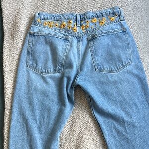 Embroidered Blue Jeans